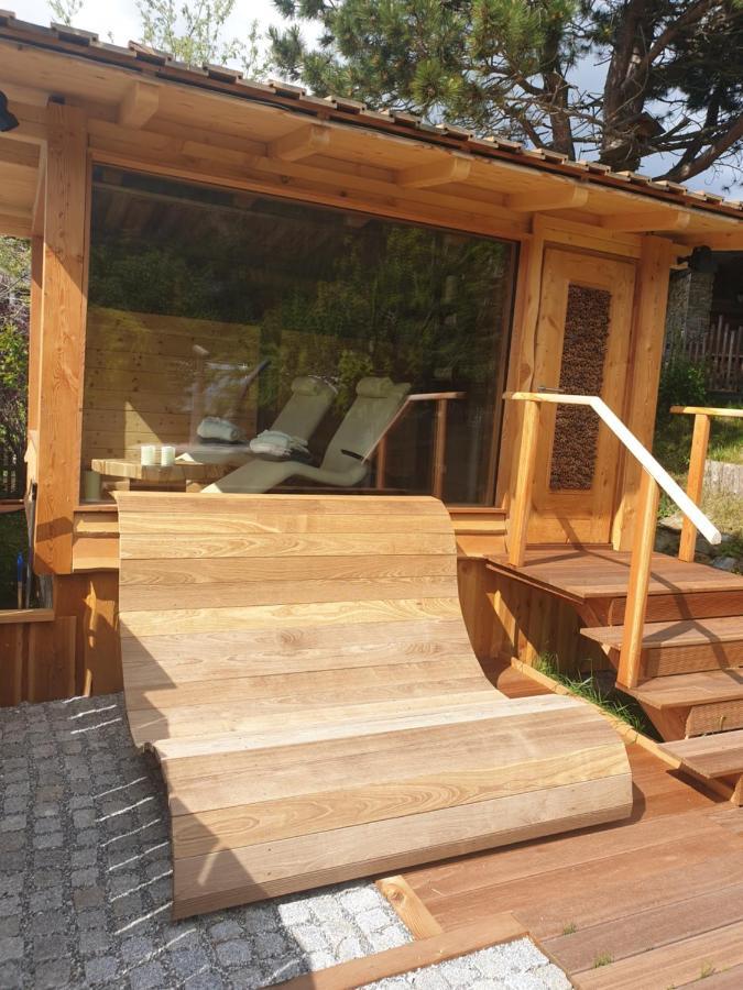 Chalet Gletscherblick Stubai Mieders Bagian luar foto