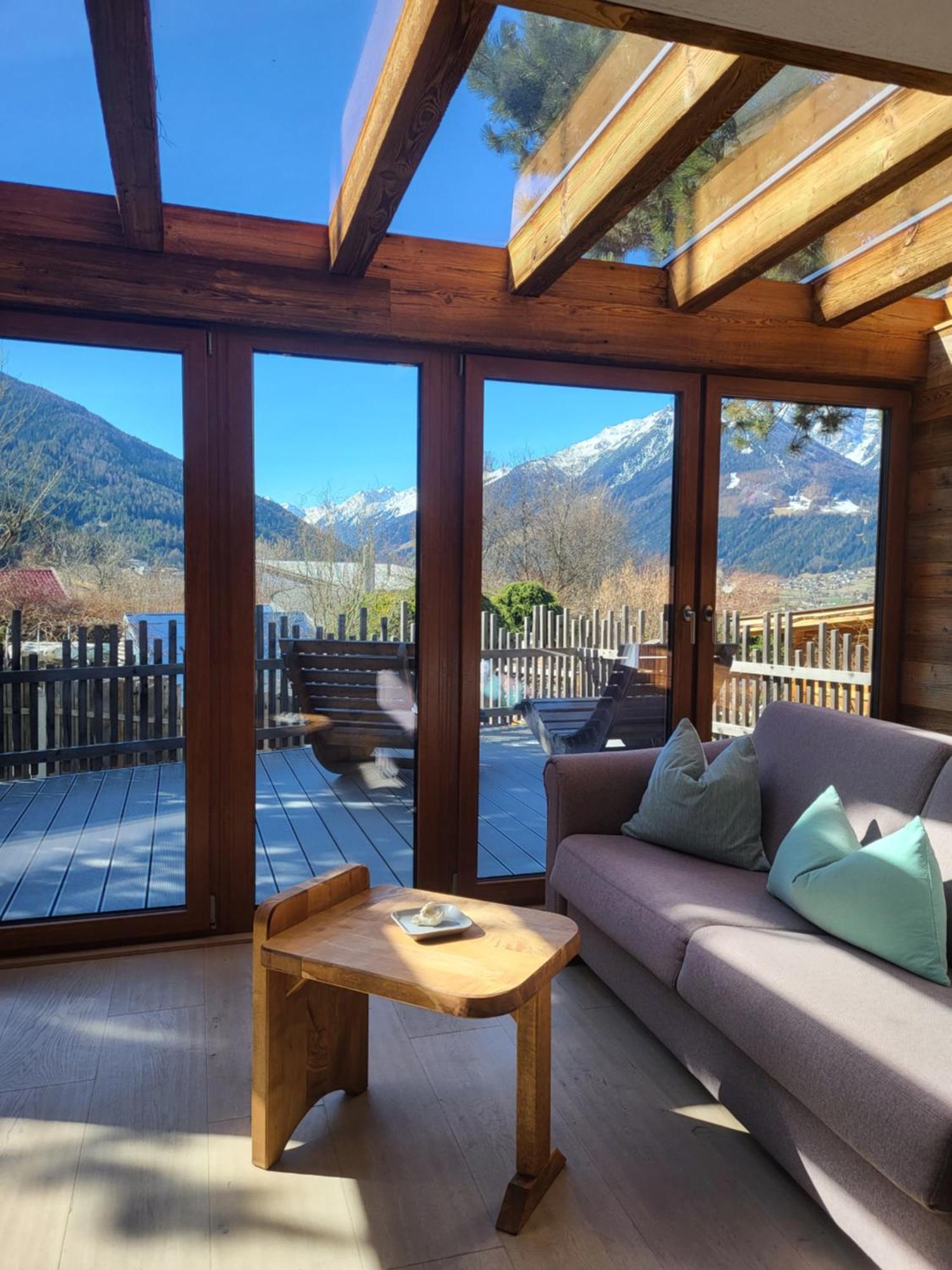 Chalet Gletscherblick Stubai Mieders Bagian luar foto